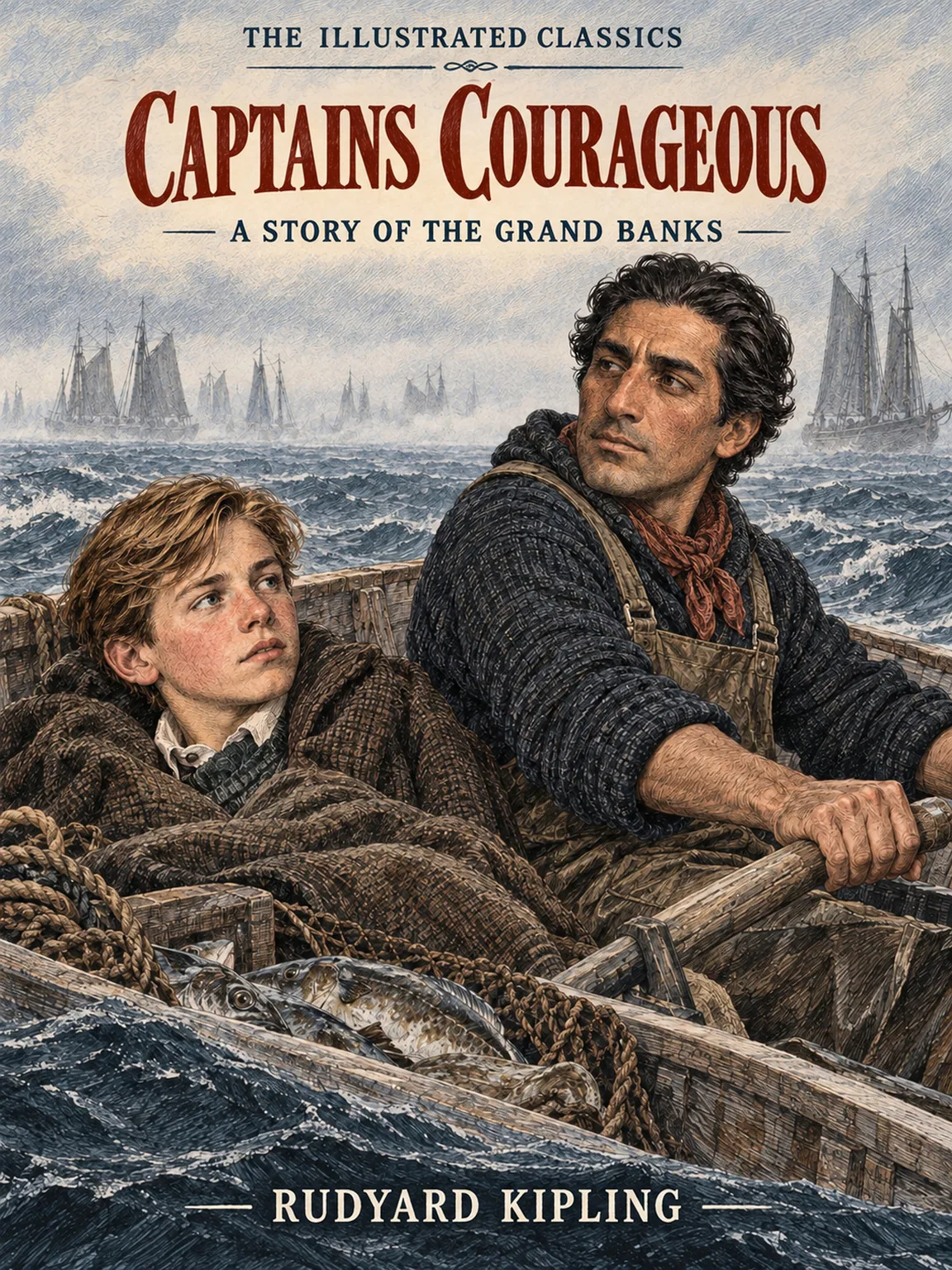 Captains Courageous — cover of the LitLab illustrated edition