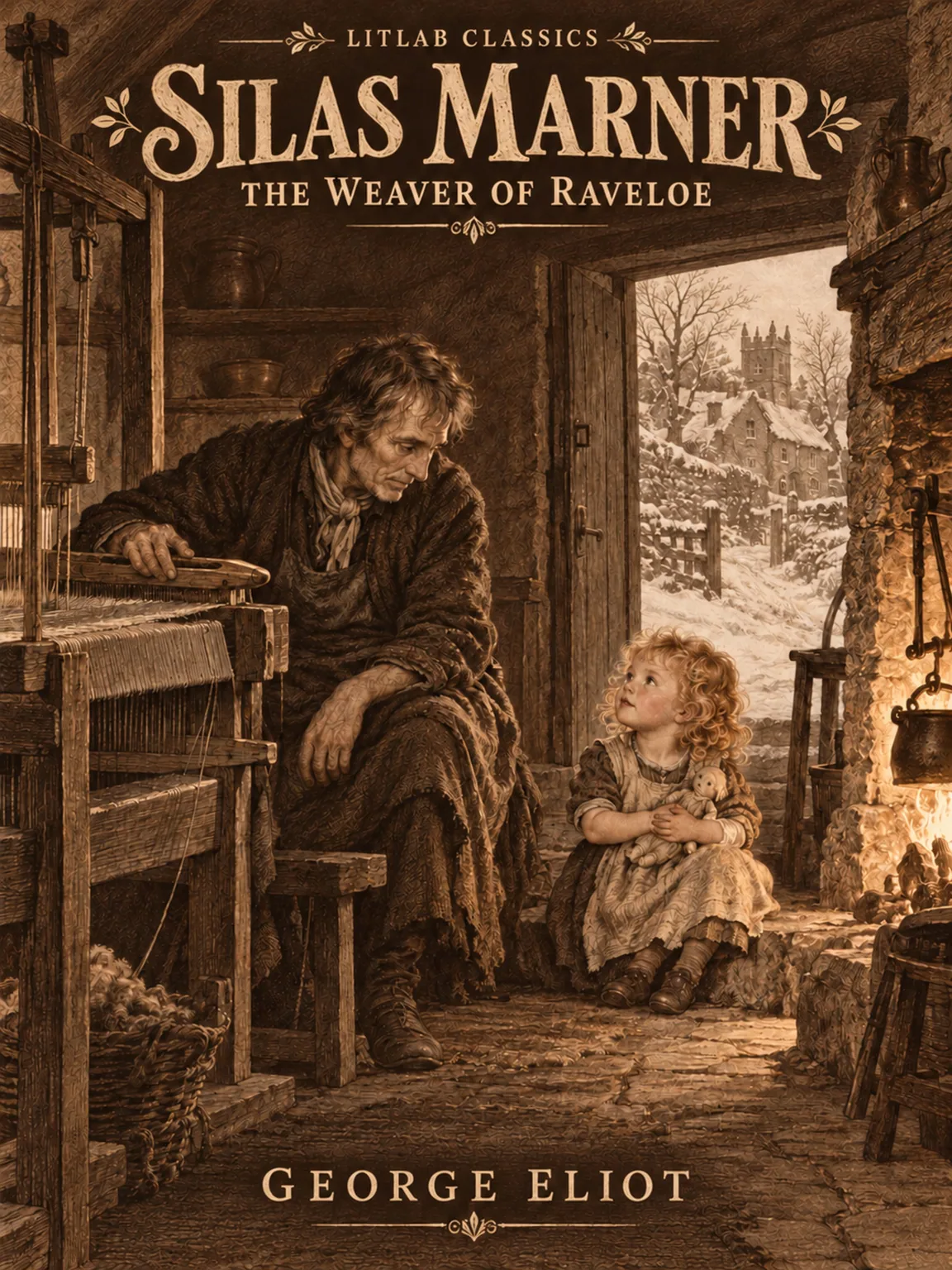 Silas Marner: The Weaver of Raveloe — cover of the LitLab illustrated edition