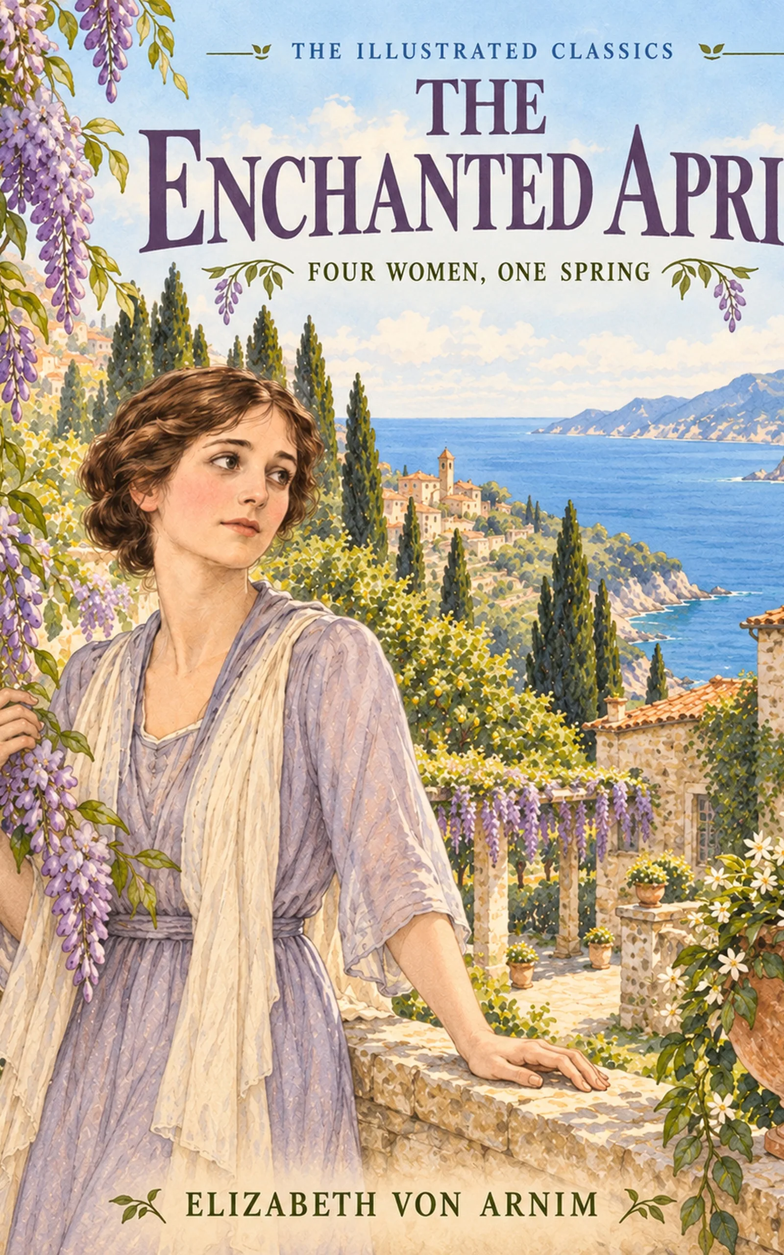 The Enchanted April — cover of the LitLab illustrated edition