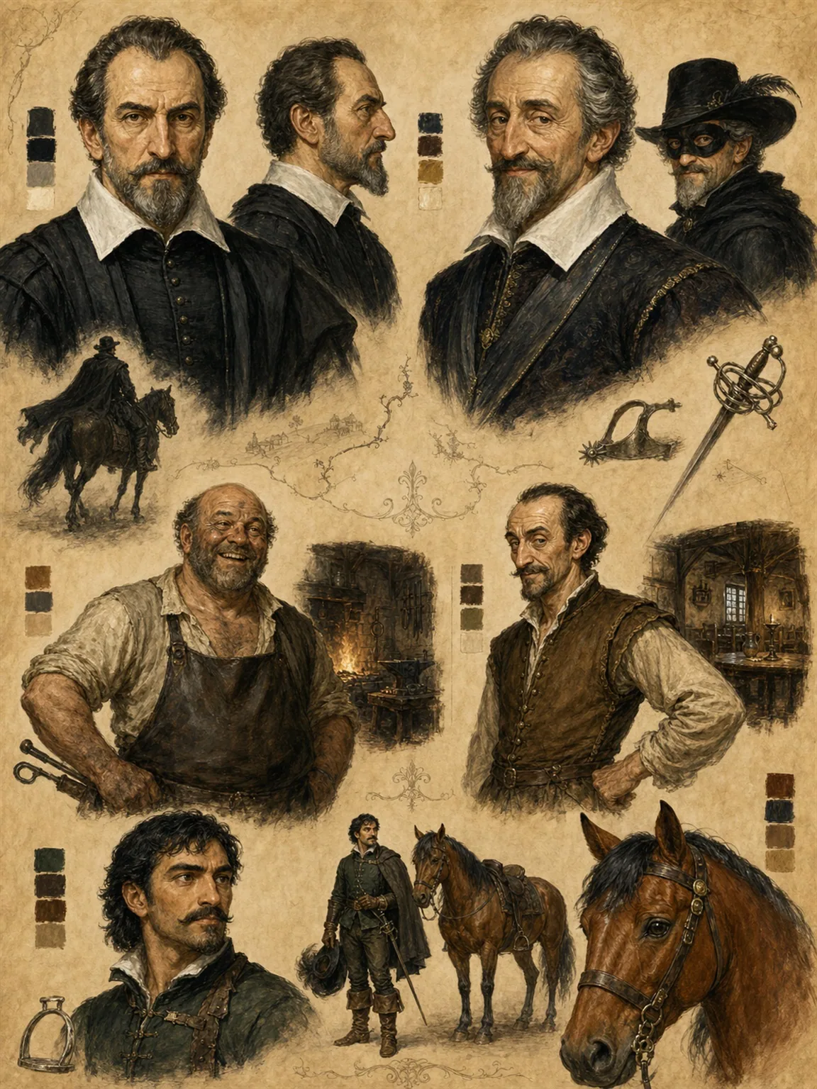 The Fowl in the Pot - Principal Characters