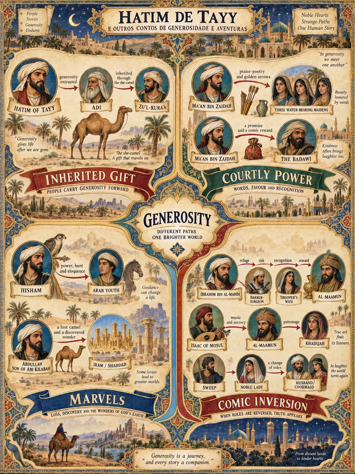 Hatim of Tayy and Other Tales of Generosity and Adventure — illustrated plate