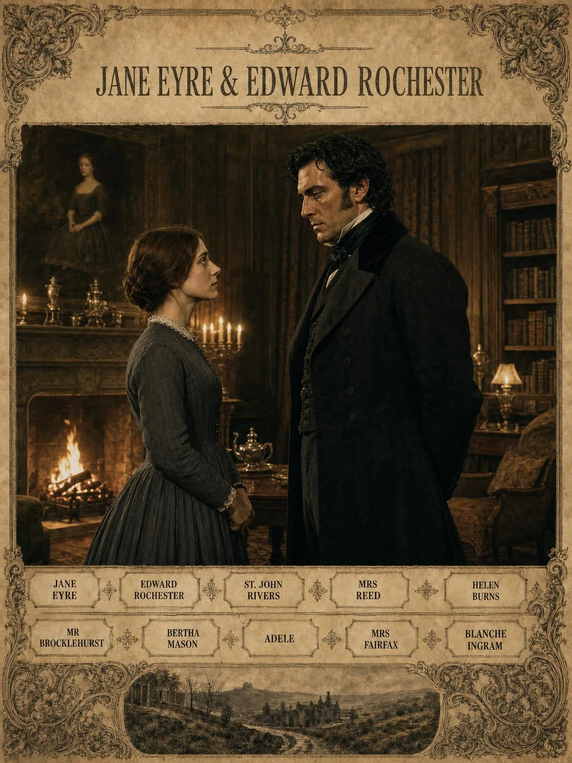 Jane and Rochester at Thornfield