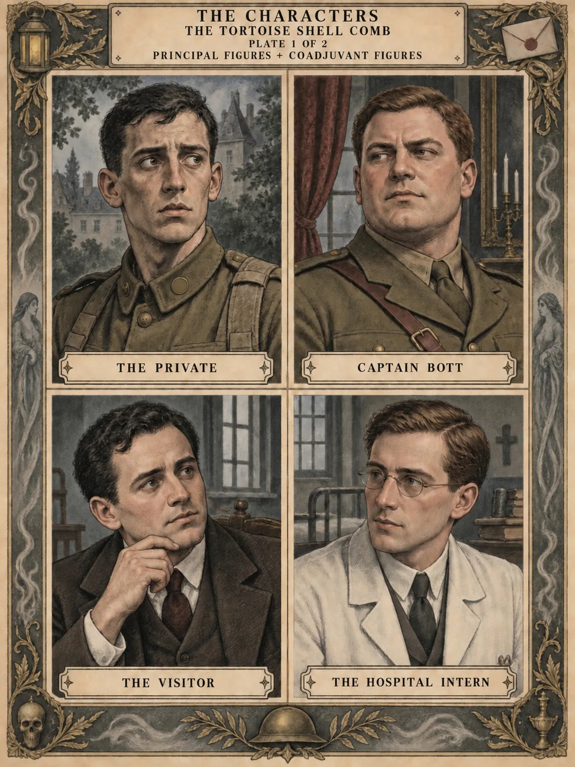 The Private, Captain Bott, the Visitor and the Hospital Intern