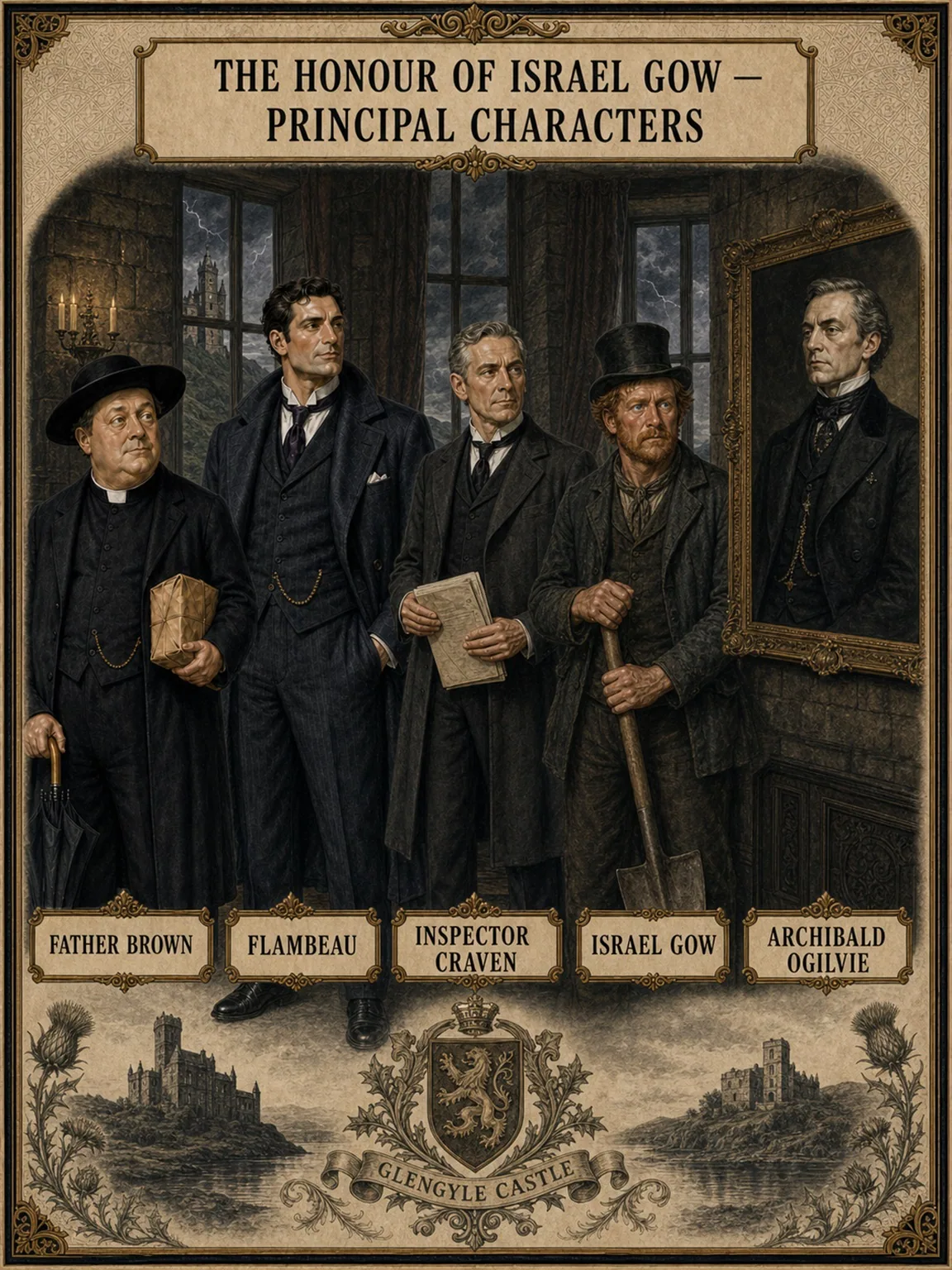 The Honour of Israel Gow — Principal Characters