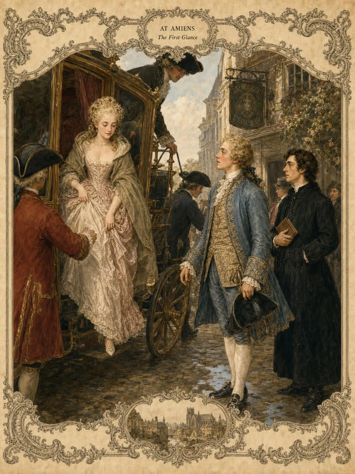 The Meeting at Amiens — the coach, and the first glance.