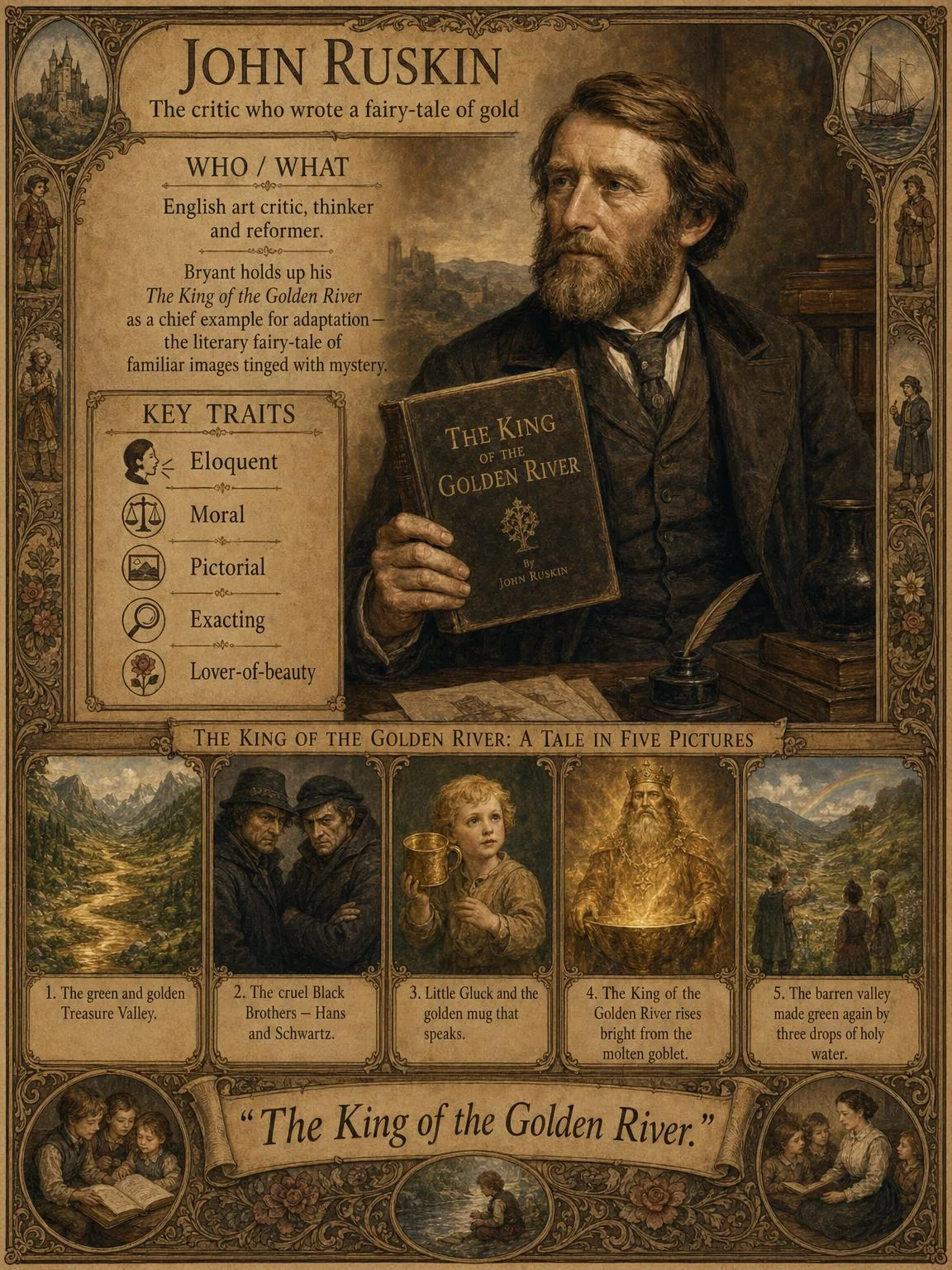 John Ruskin — the critic who wrote The King of the Golden River.