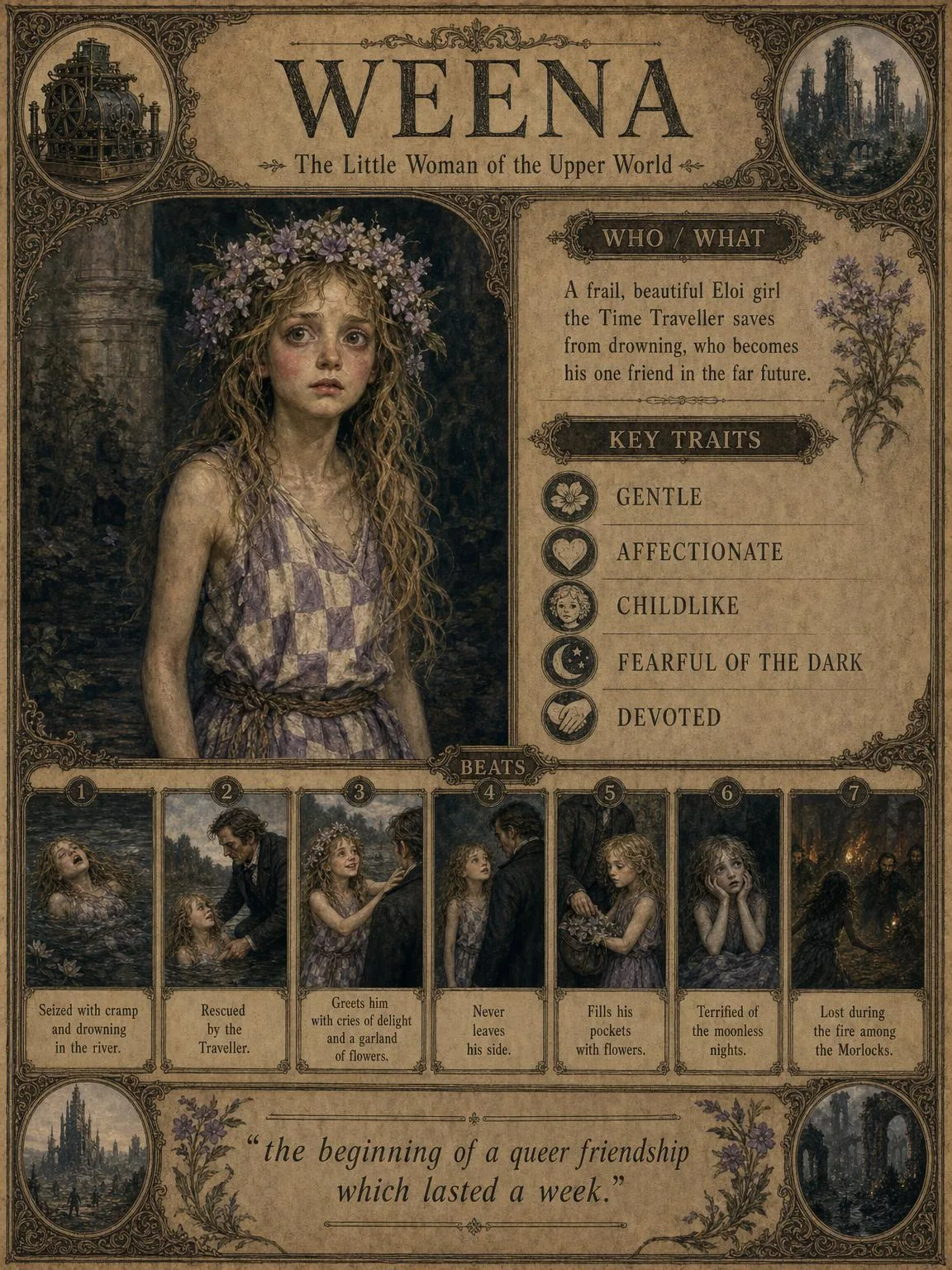 Weena — the little woman of the Upper World.