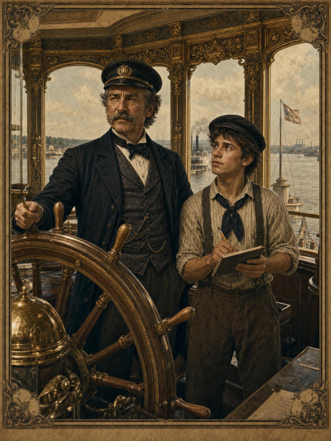 Master and Cub at the Wheel