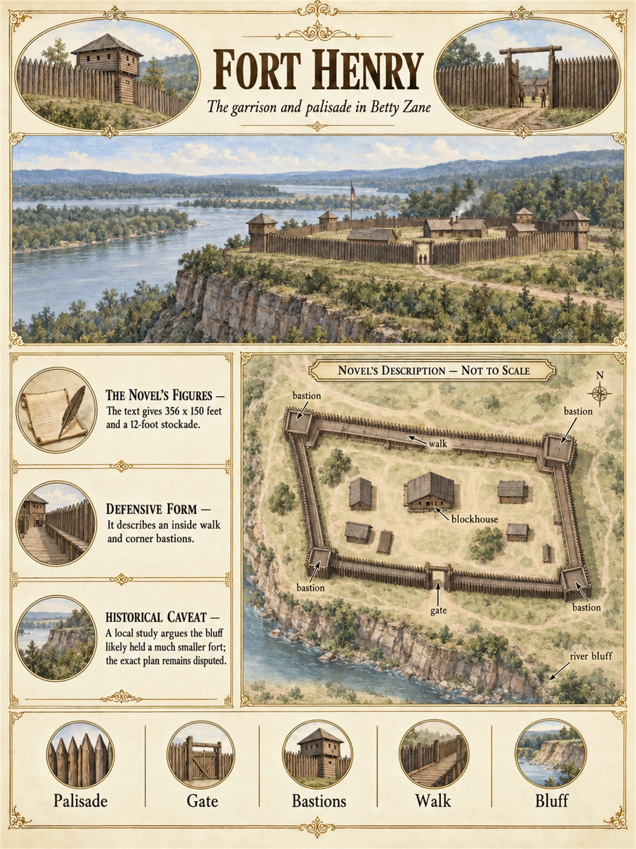 Fort Henry — The Garrison and Palisade