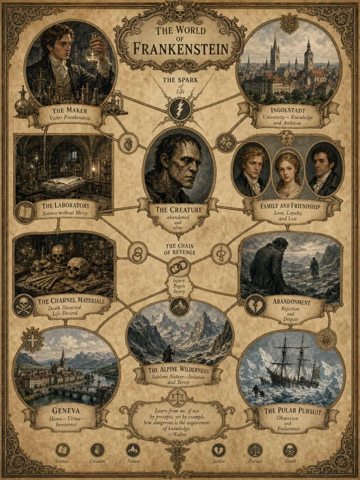 The World of Frankenstein: creation, family, and revenge