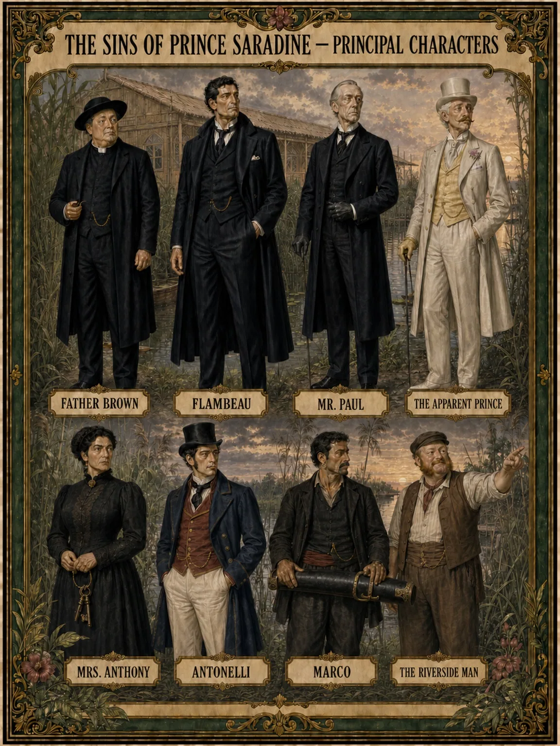 The Sins of Prince Saradine - Principal Characters