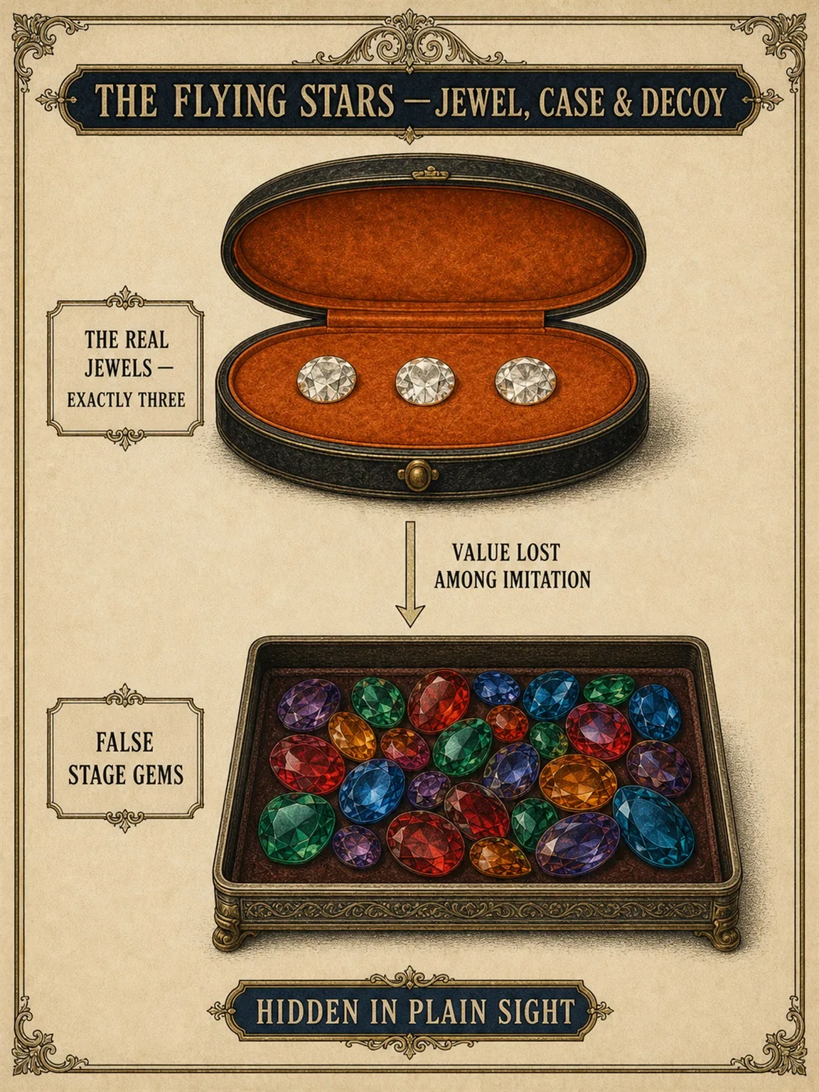 The Flying Stars — Jewel, Case & Decoy