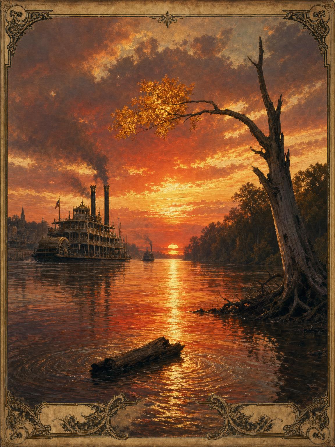 A Bewitching Sunset on the River