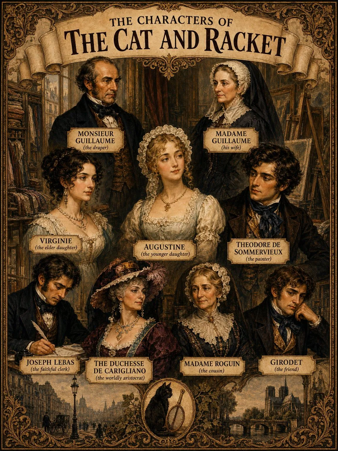 The Characters of the Cat and Racket