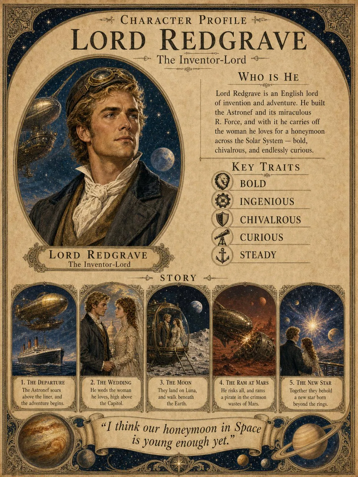 Lord Redgrave — the inventor-lord of the Astronef.