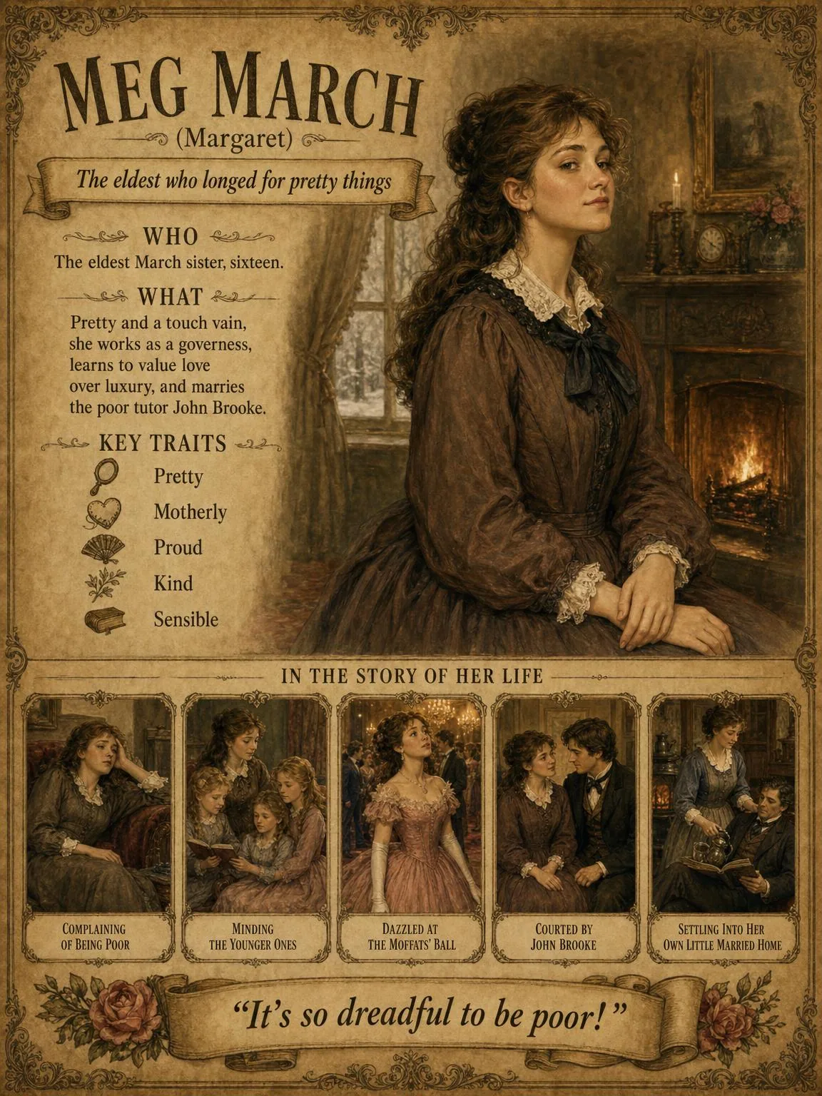 Meg March — the eldest who longed for pretty things
