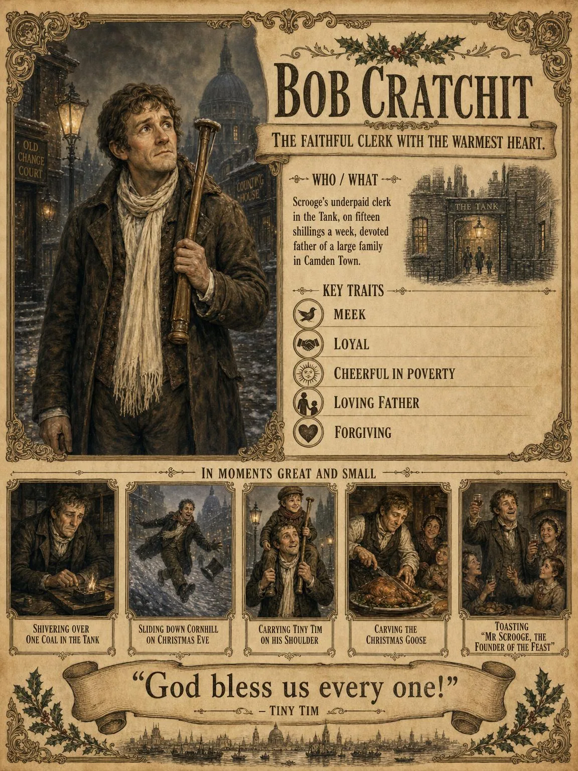 Bob Cratchit — the faithful clerk