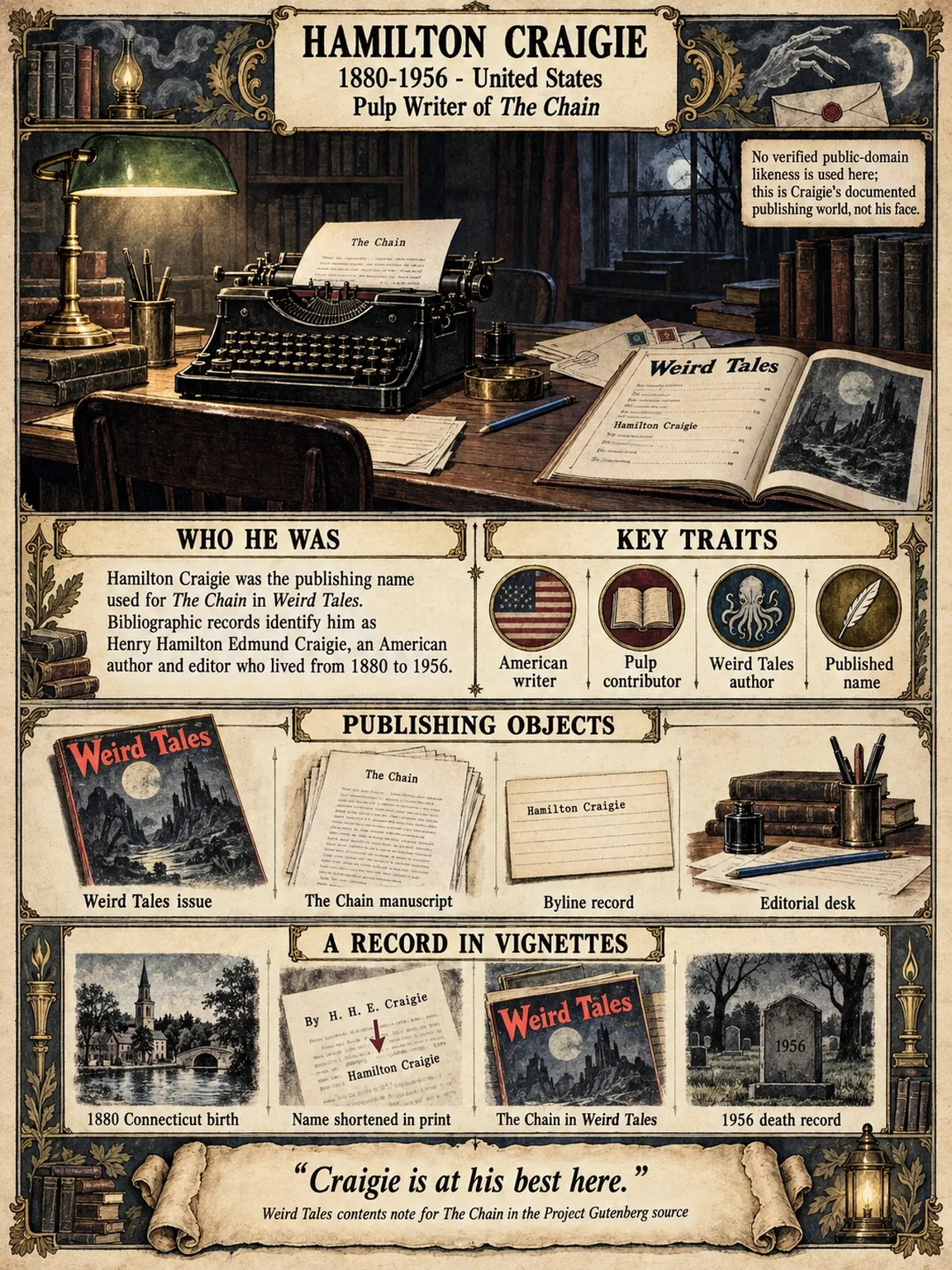 Hamilton Craigie's Publishing Desk
