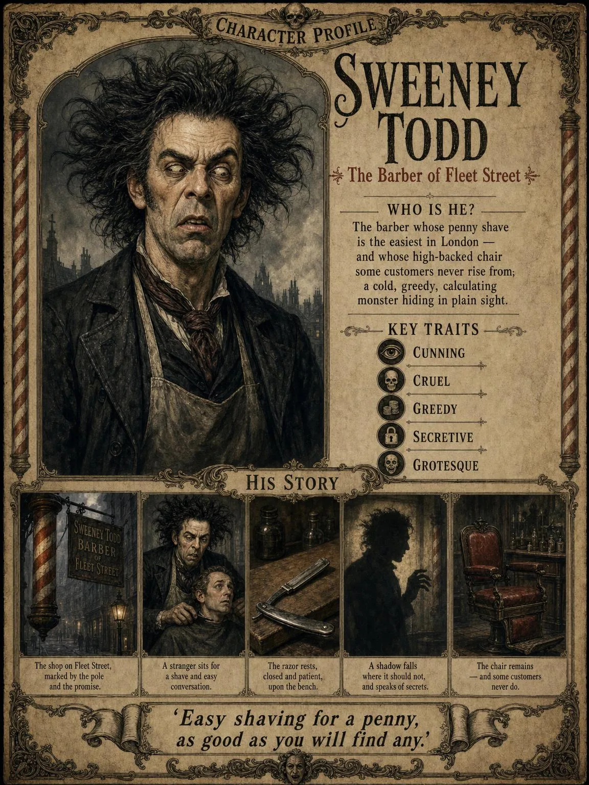 Sweeney Todd — the barber.
