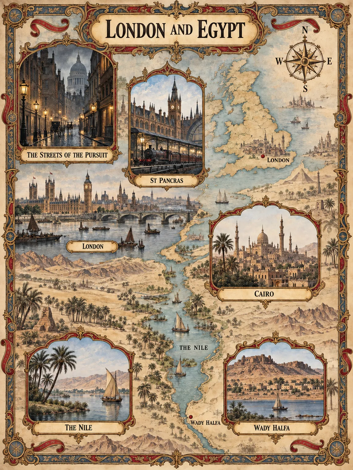 London and Egypt