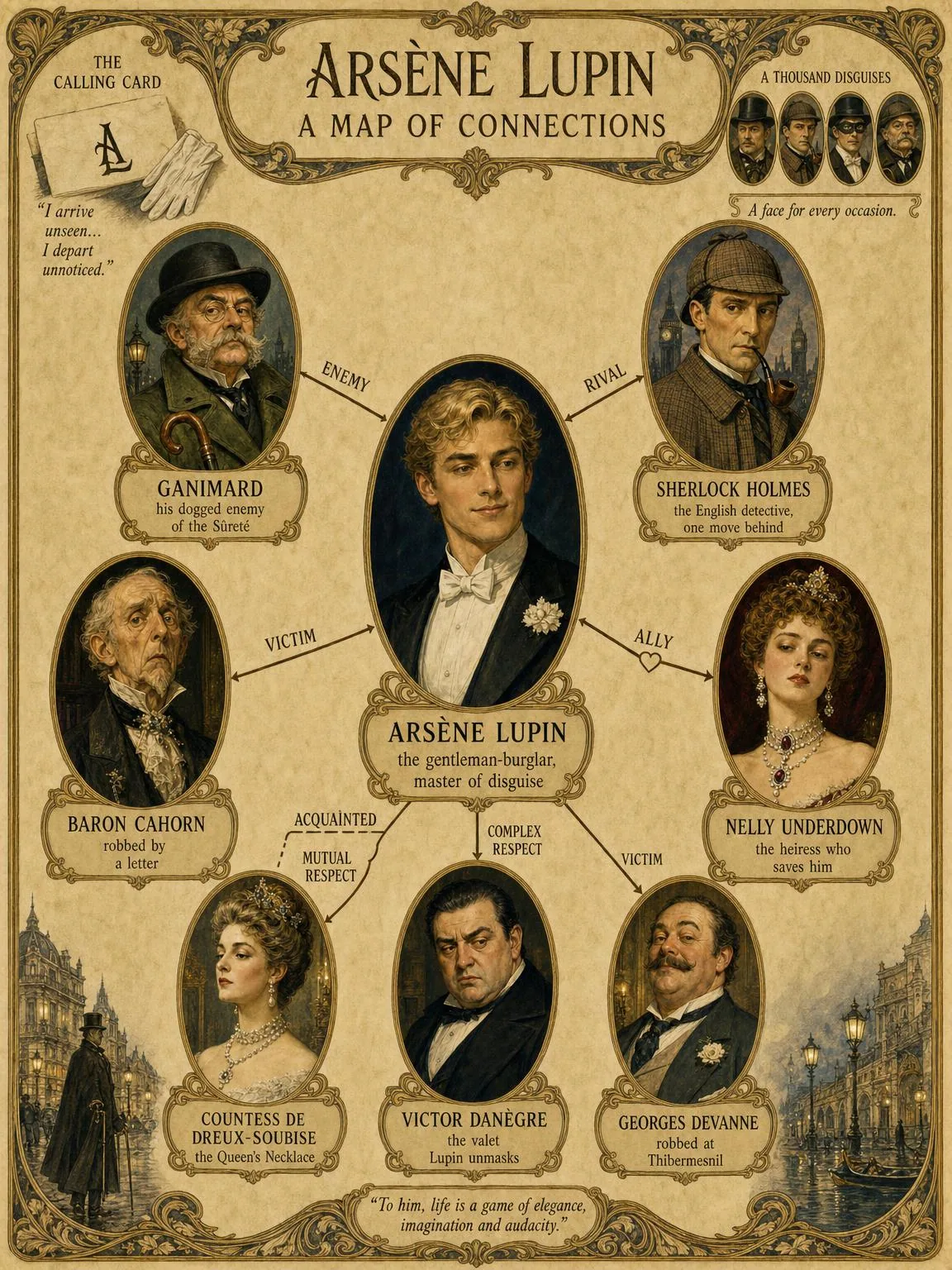 A Map of Connections — Lupin, the law, and the great thefts.