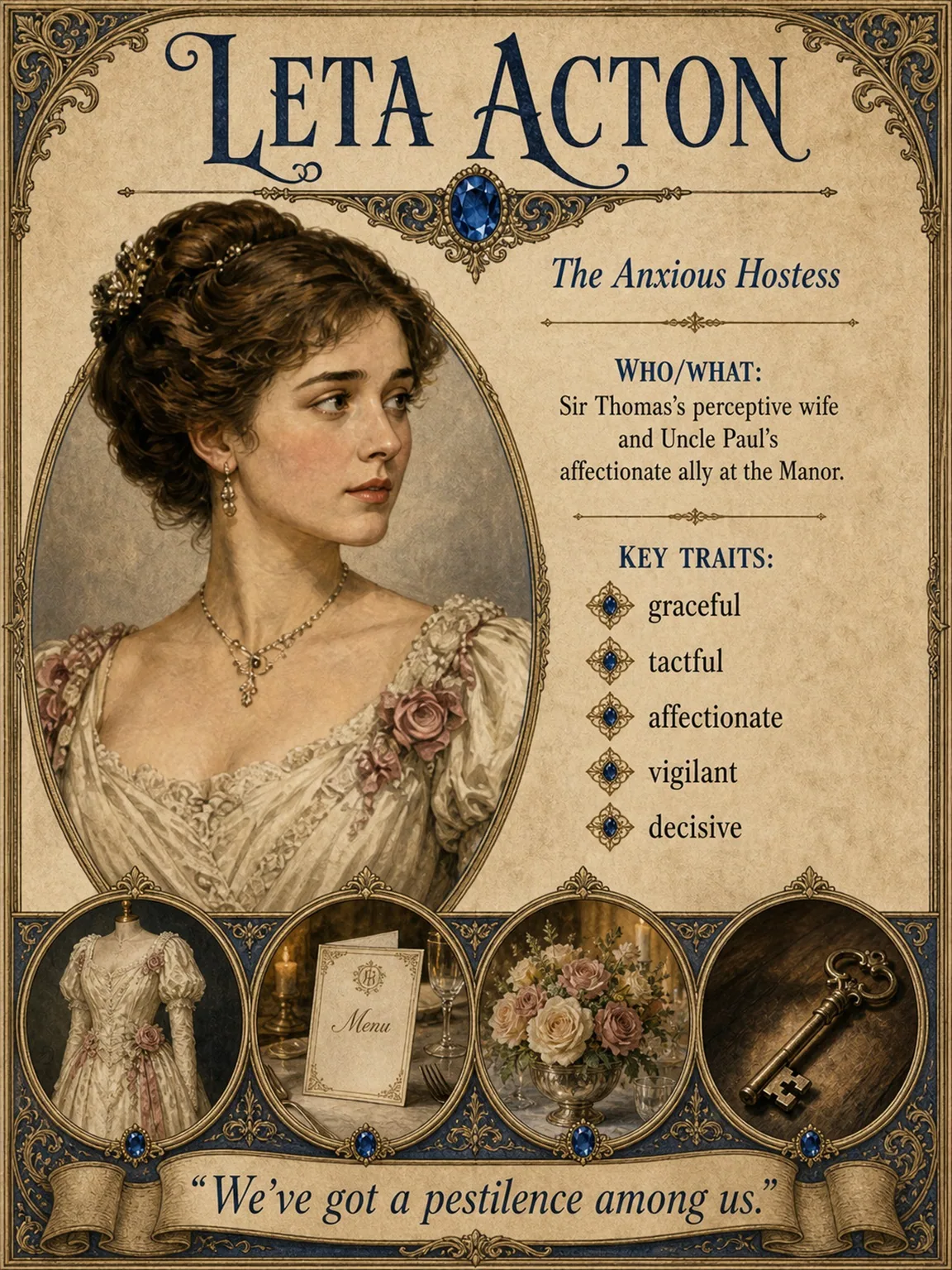 Leta Acton — The Protective Hostess