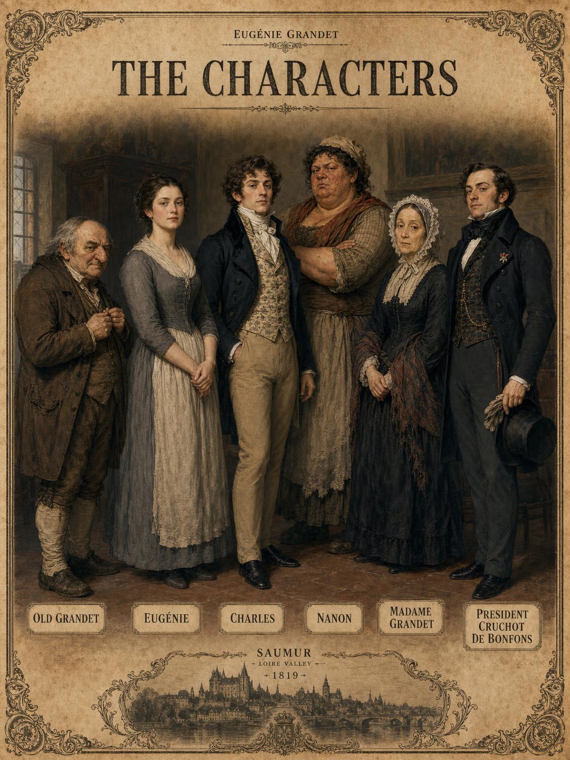 The Characters — the cast of Eugénie Grandet