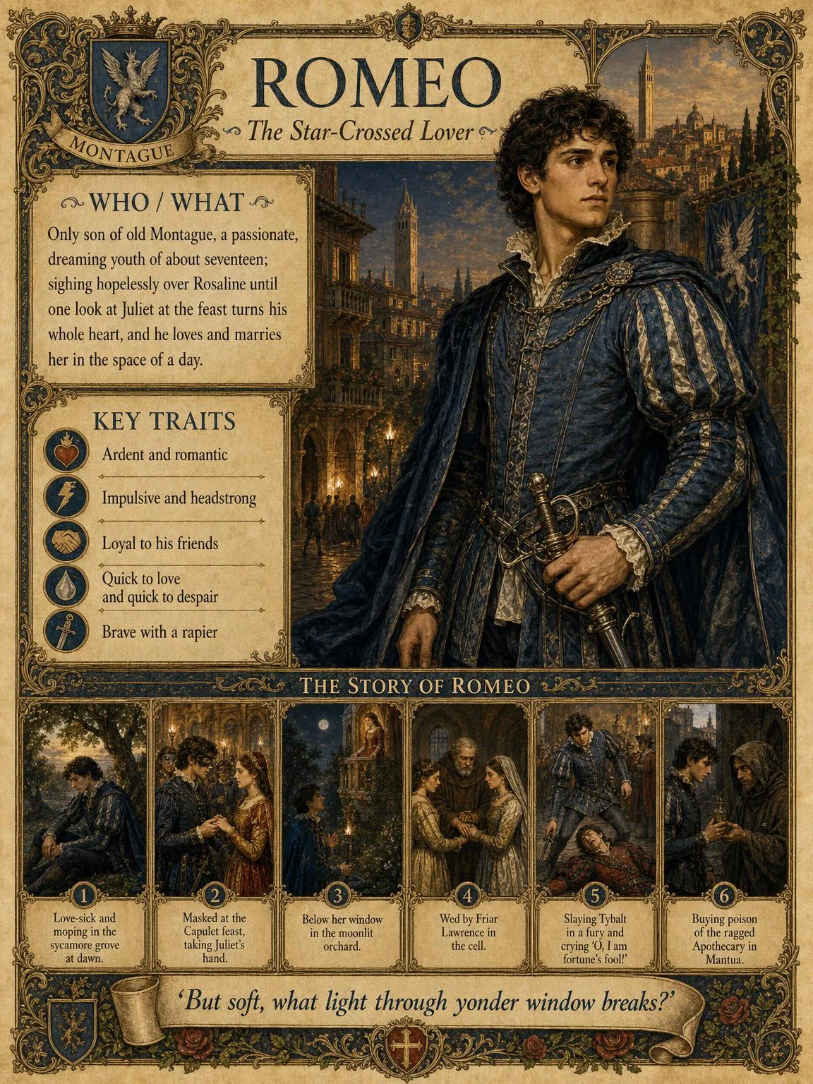 Romeo — the star-crossed lover.