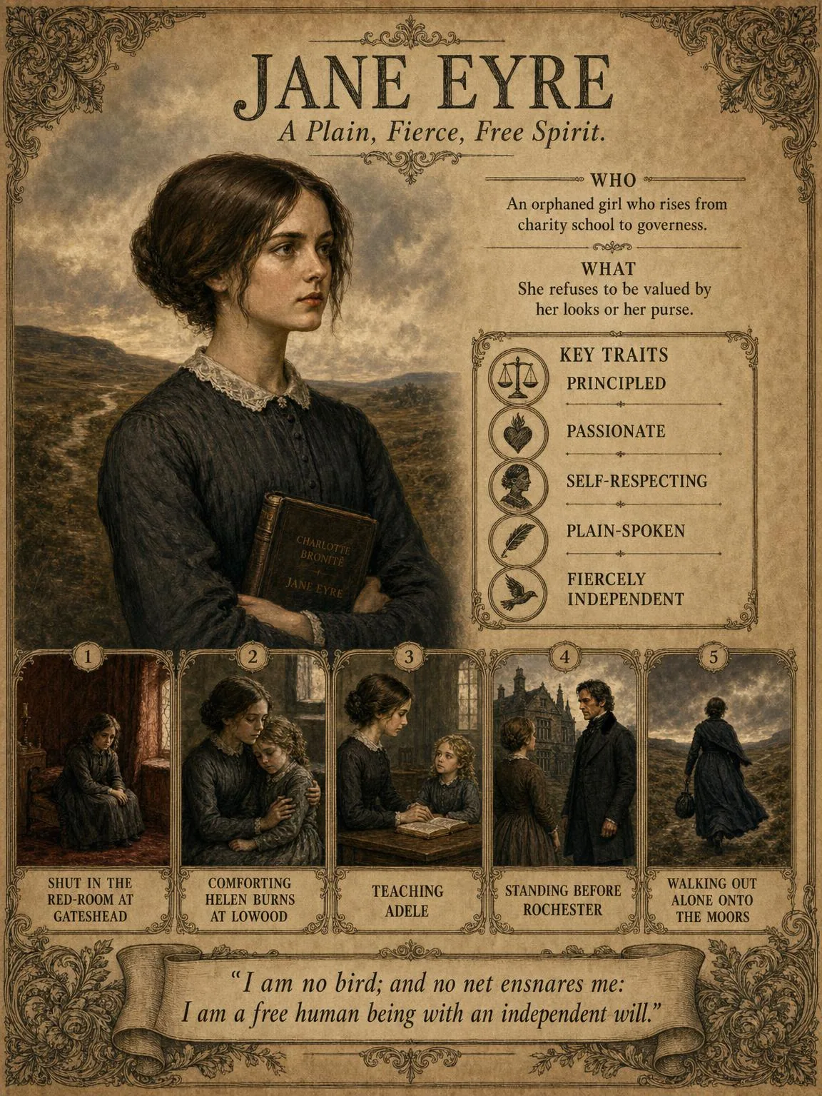 Jane Eyre — A Plain, Fierce, Free Spirit
