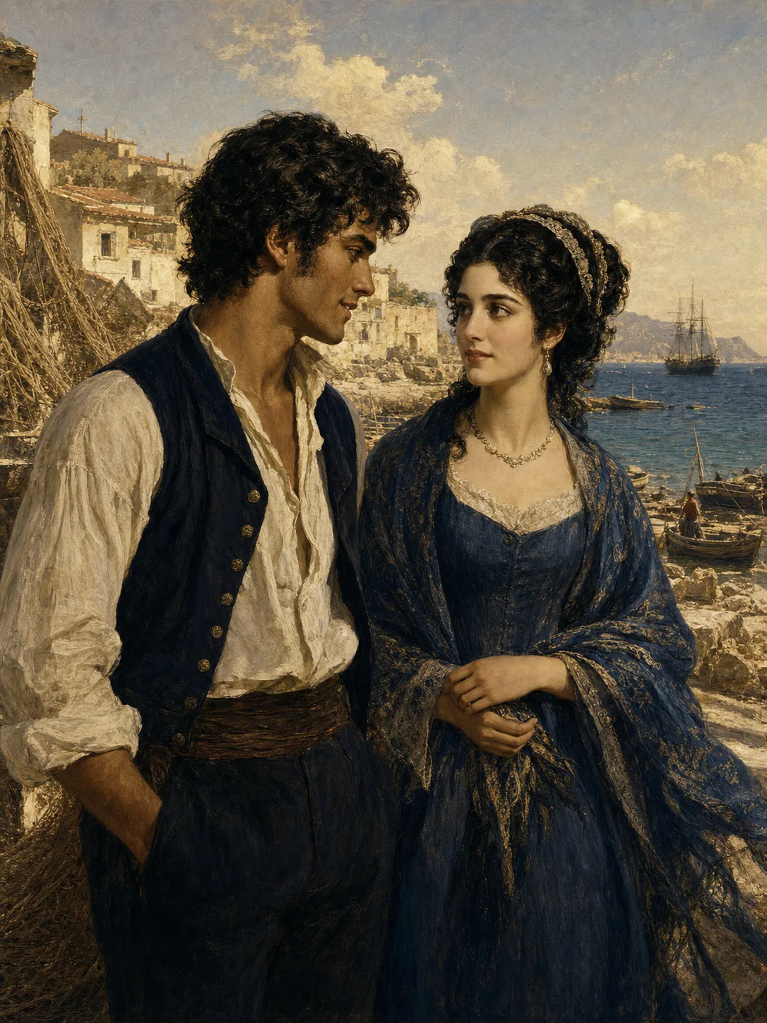 Edmond and Mercédès at Les Catalans