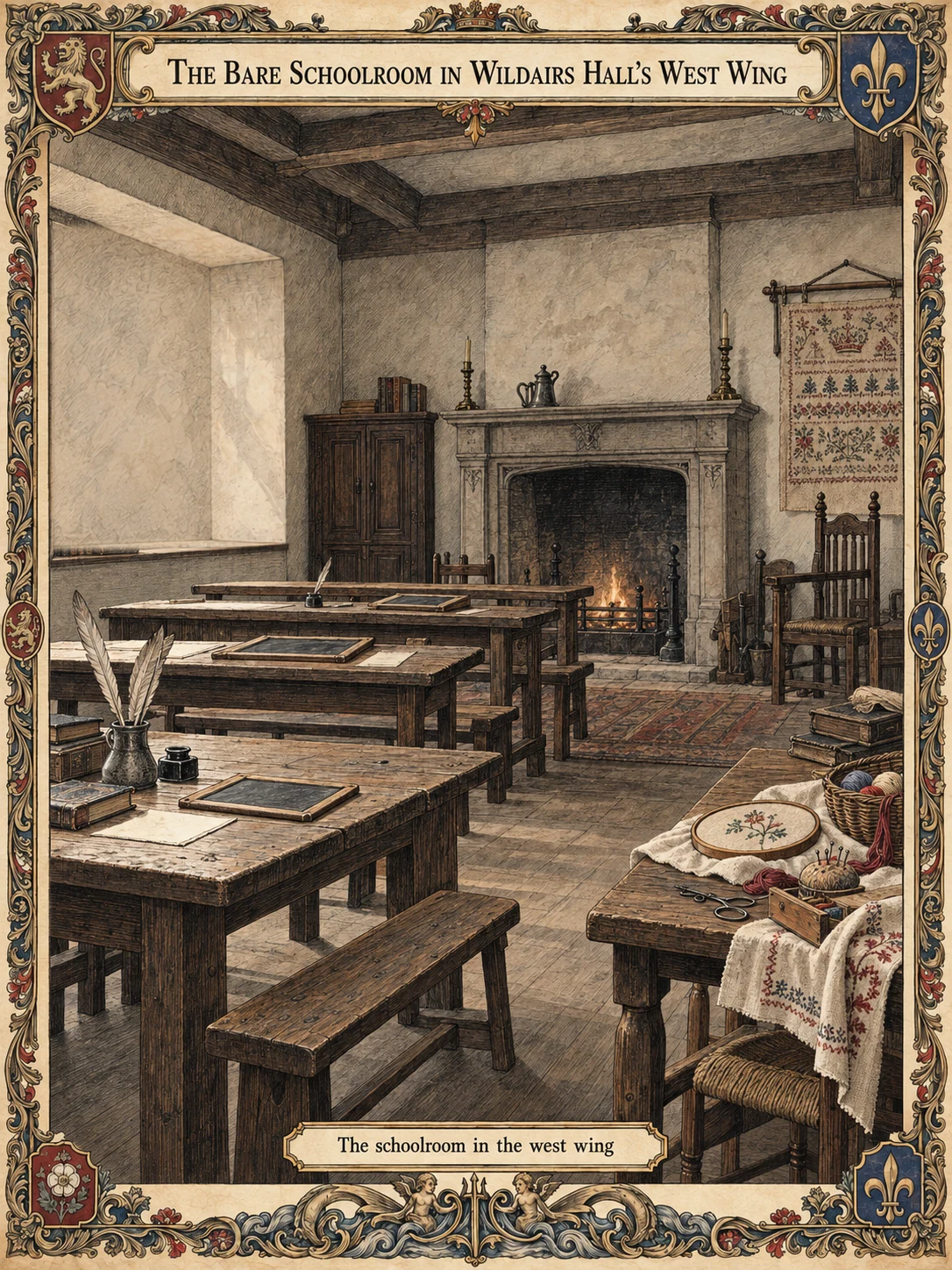 The Bare Schoolroom in Wildairs Hall's West Wing