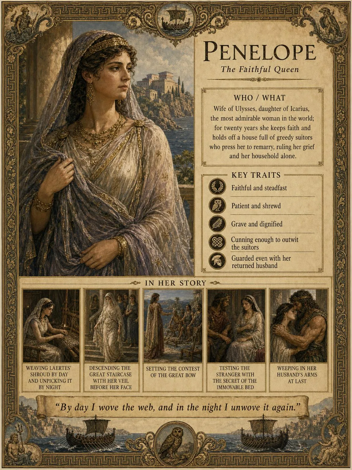 Penelope — the faithful queen.