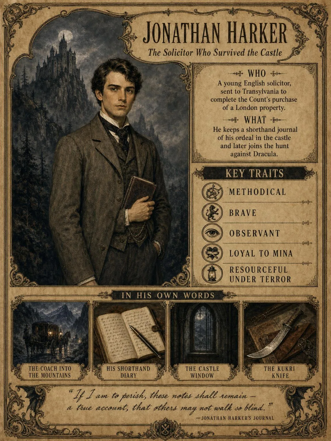 Jonathan Harker — The Solicitor Who Survived the Castle