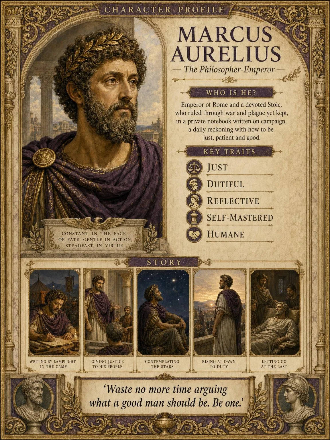 Marcus Aurelius — the philosopher-emperor.
