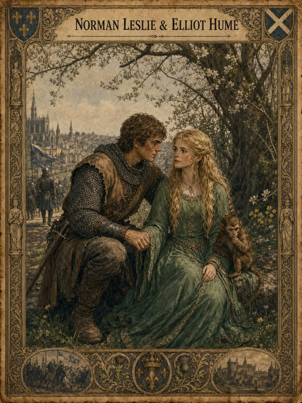 Norman and Elliot — the soldier and the painter's daughter.