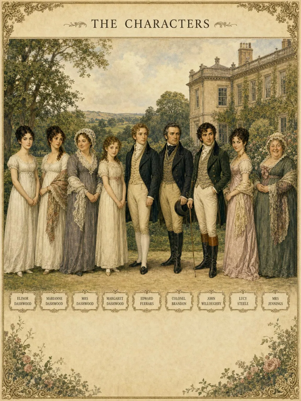 The Characters — the Dashwood sisters and their world, at full length.