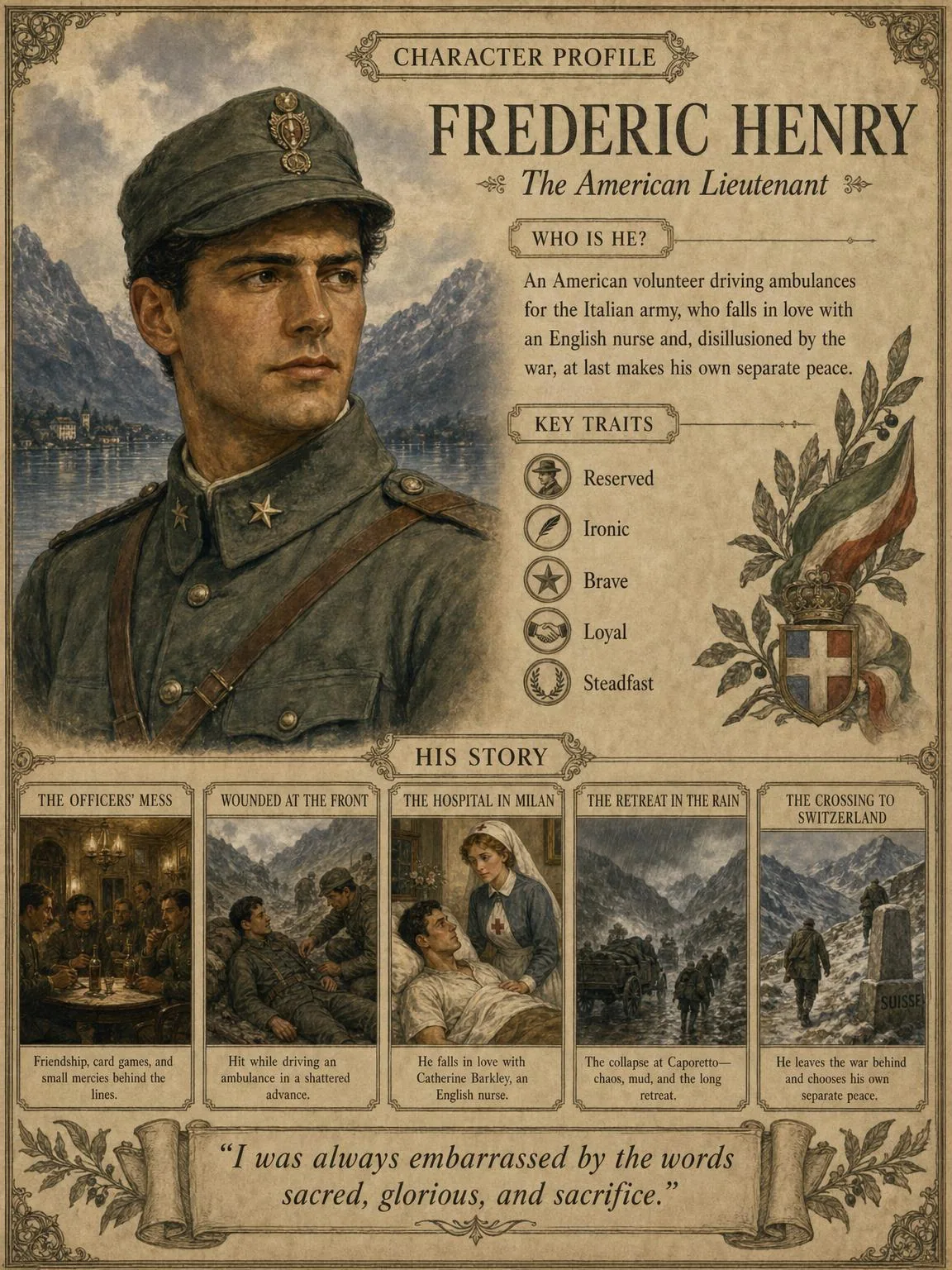Frederic Henry — the American lieutenant.