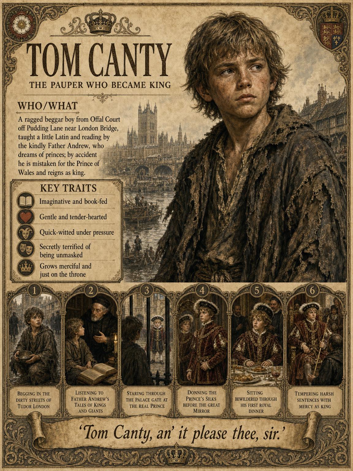 Tom Canty — the pauper who became king.