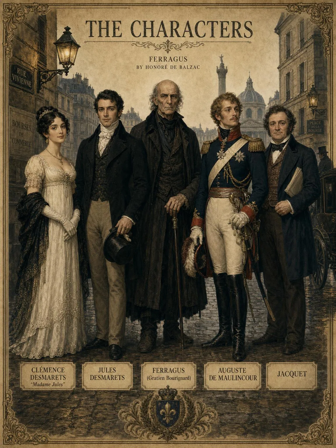 The Characters — the cast of Ferragus.