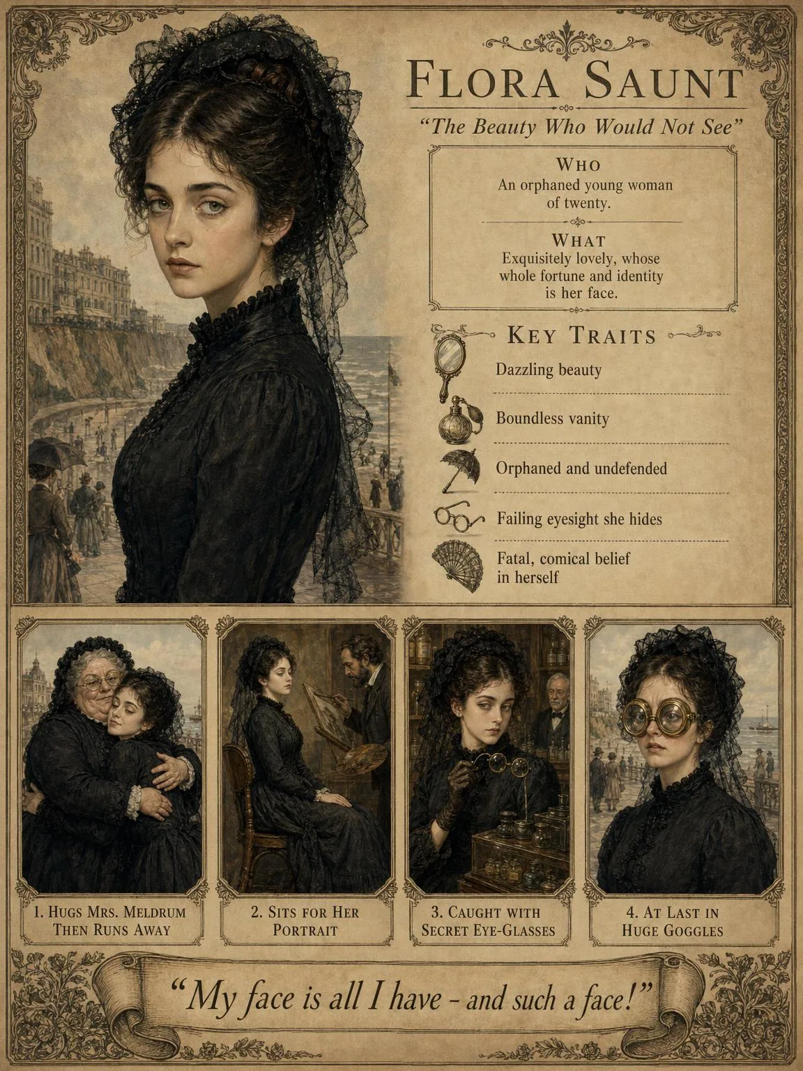 Flora Saunt — The Beauty Who Would Not See.