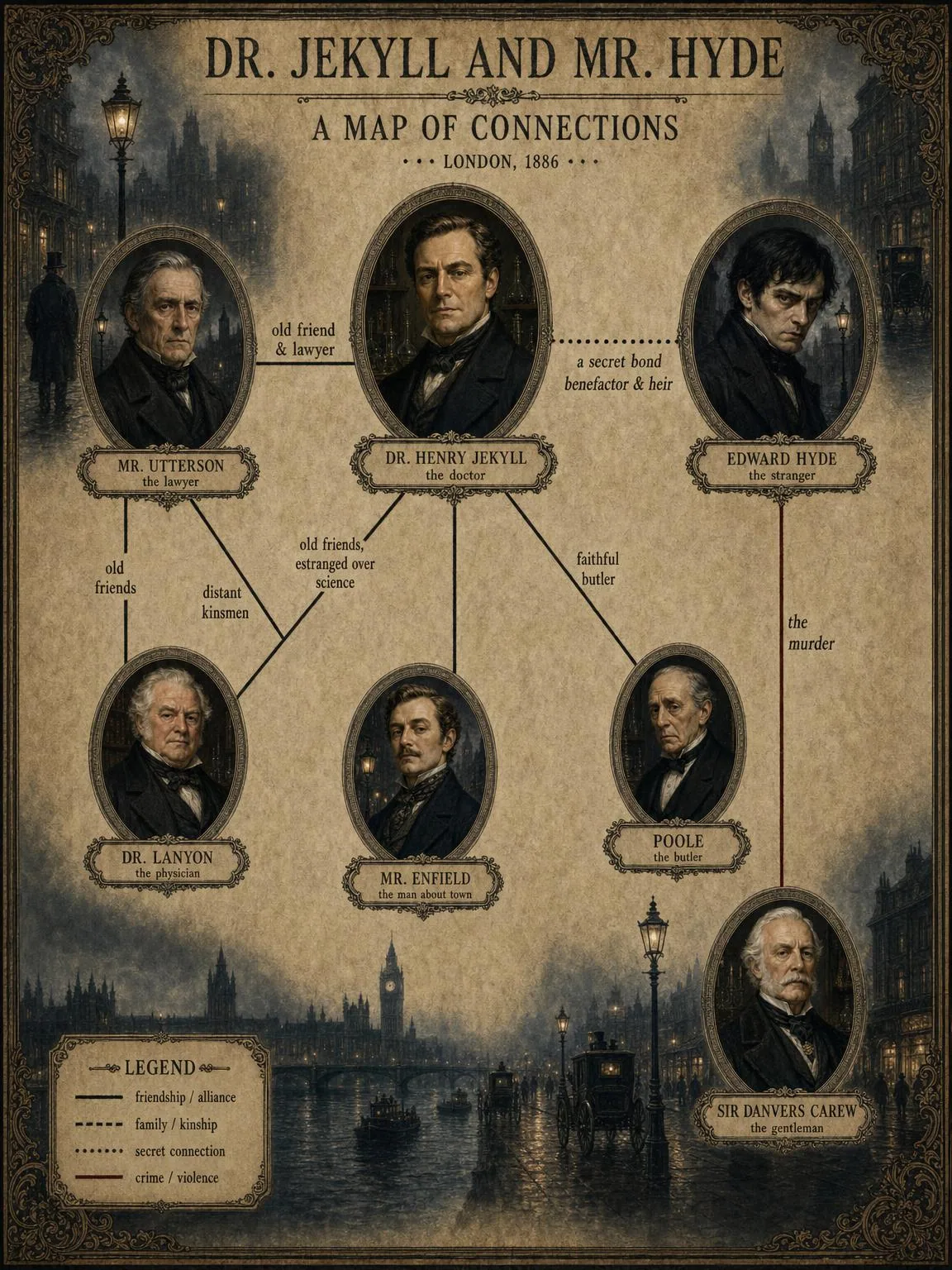 A Map of Connections — the ties of friendship, kinship, and dread.