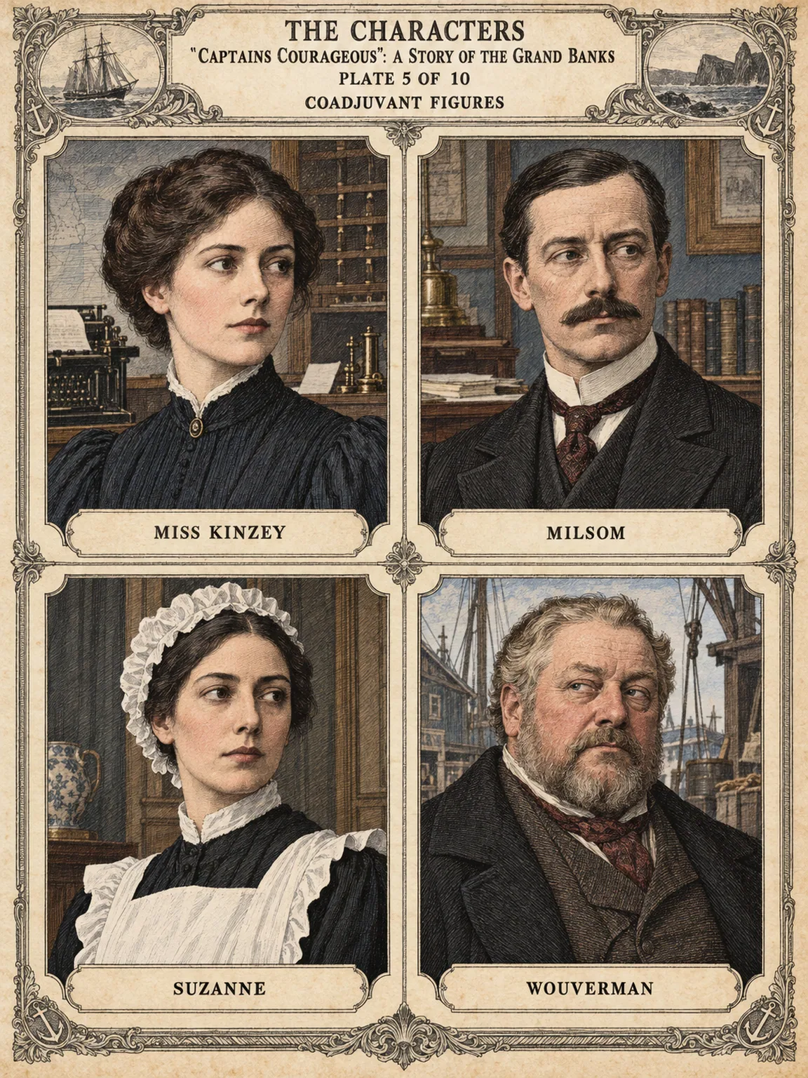 Miss Kinzey, Milsom, Suzanne, and Wouverman
