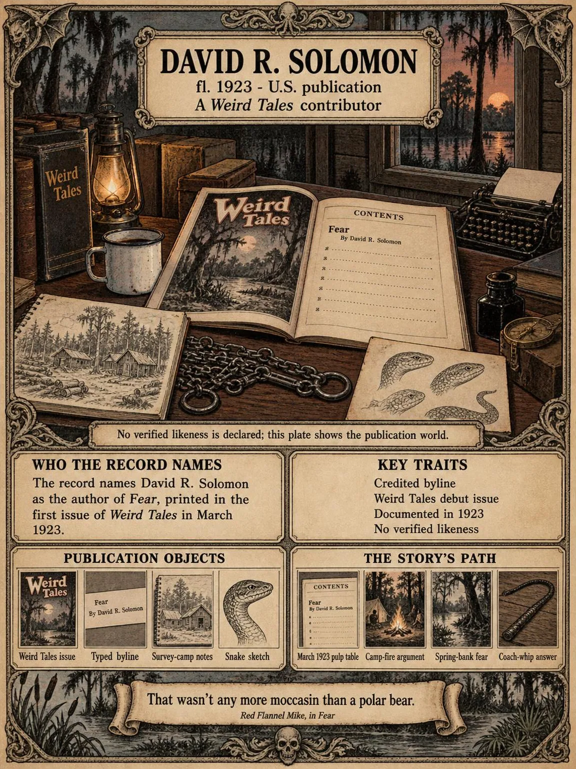 David R. Solomon in Weird Tales