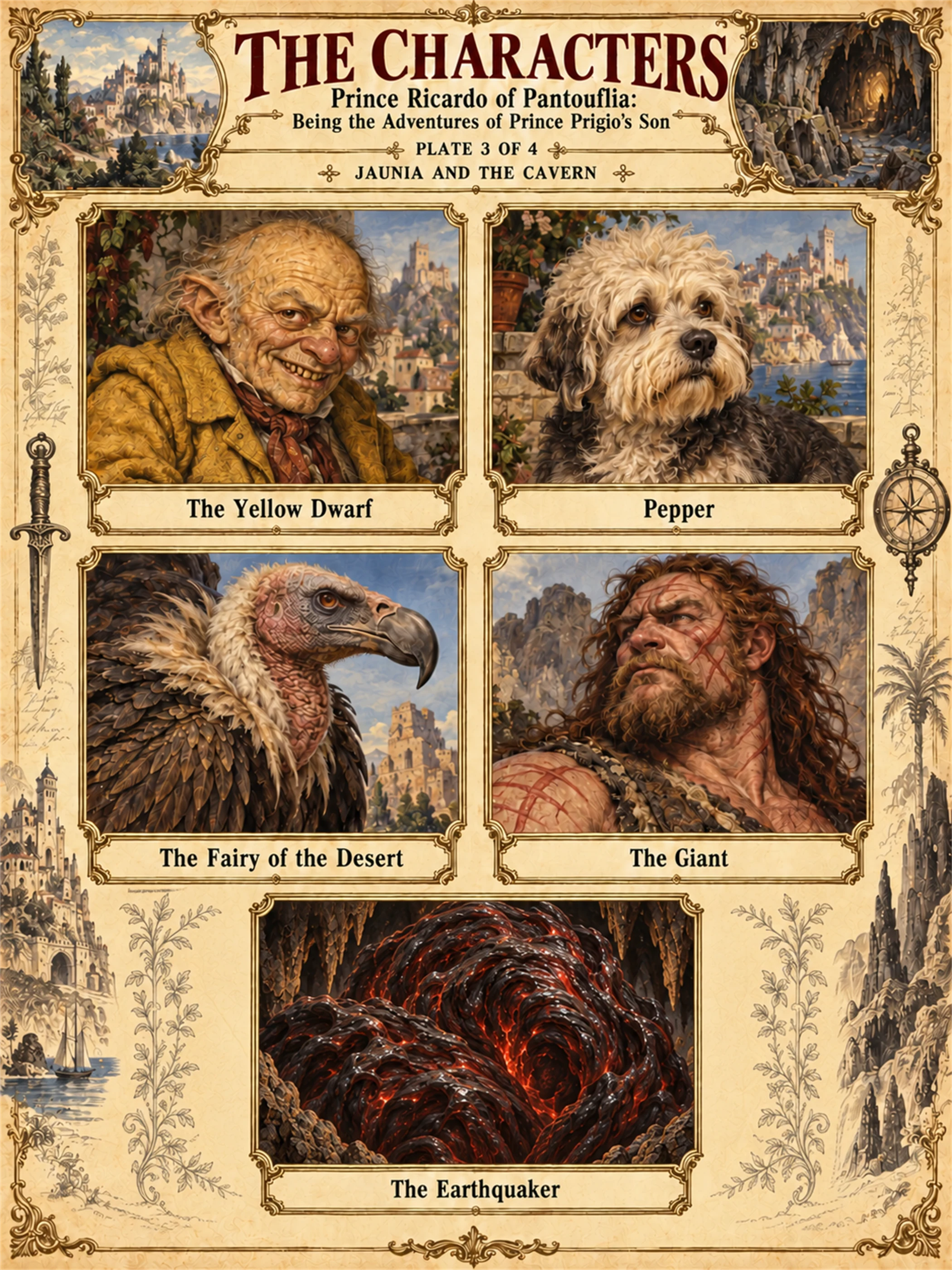 The Characters of Jaunia and the Cavern — Plate III