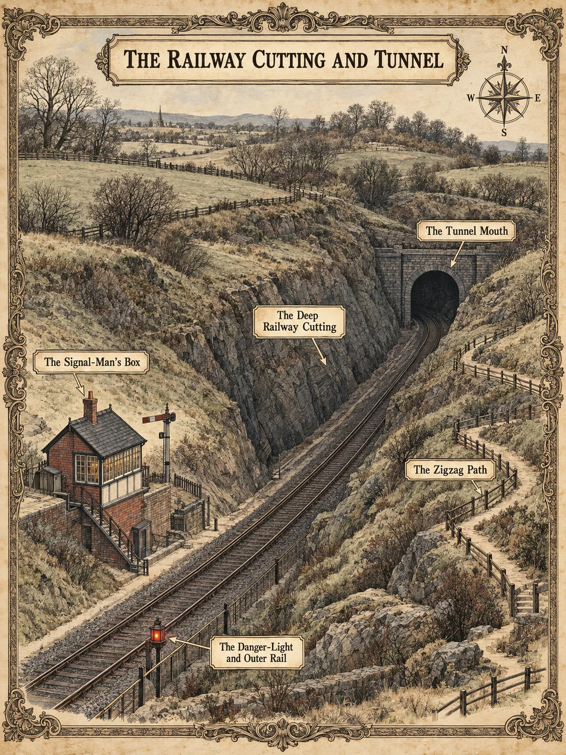 The Railway Cutting and Tunnel