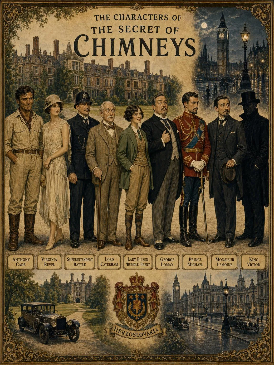 The Characters of The Secret of Chimneys