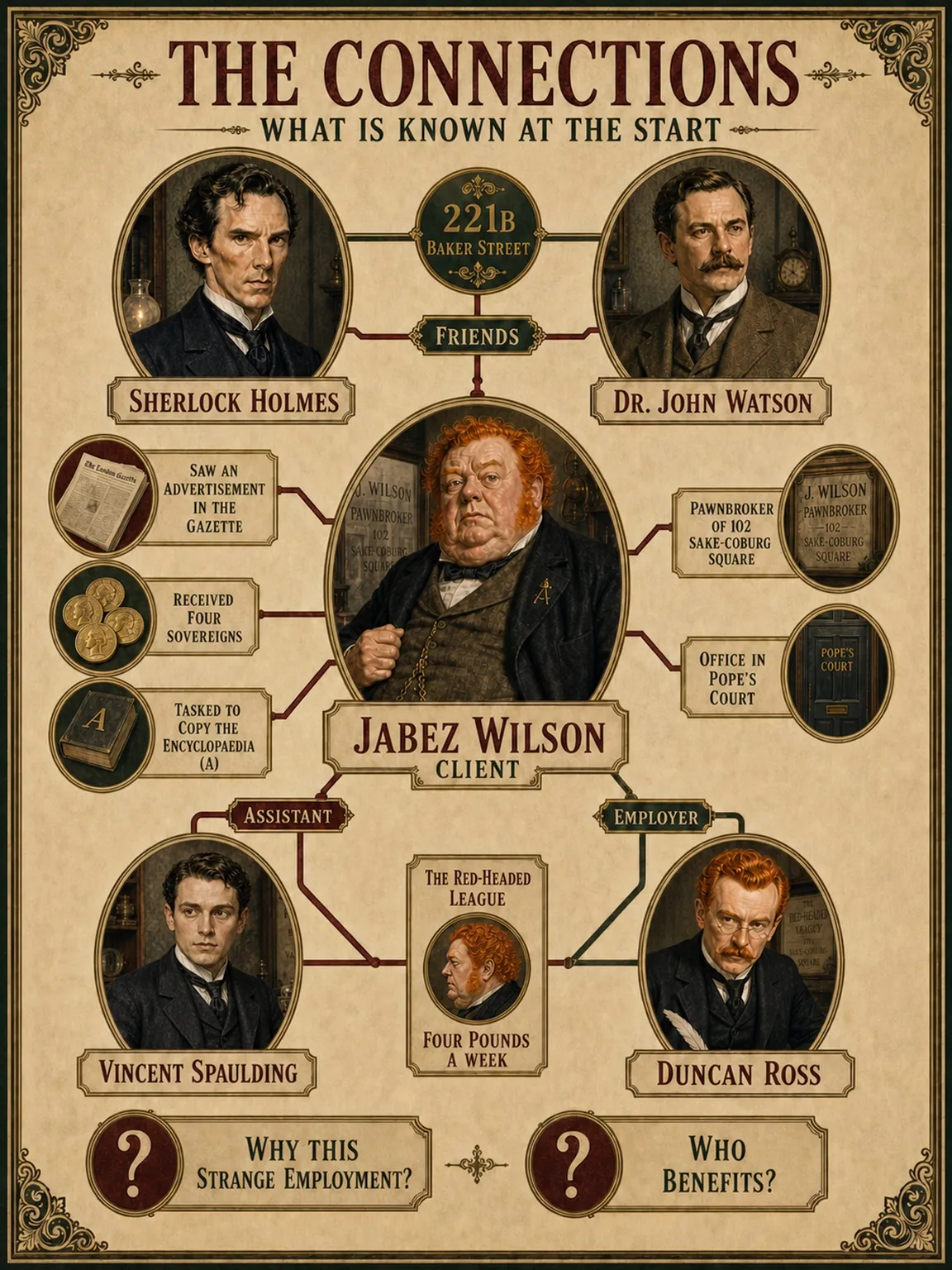 The Red-Headed League - Connections