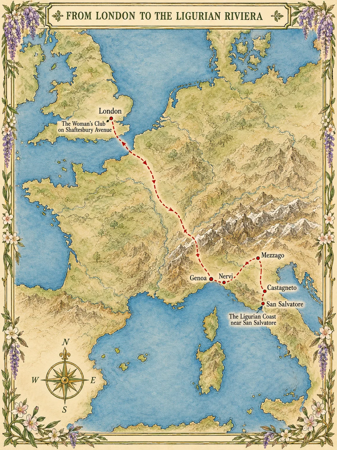 From London to the Ligurian Riviera
