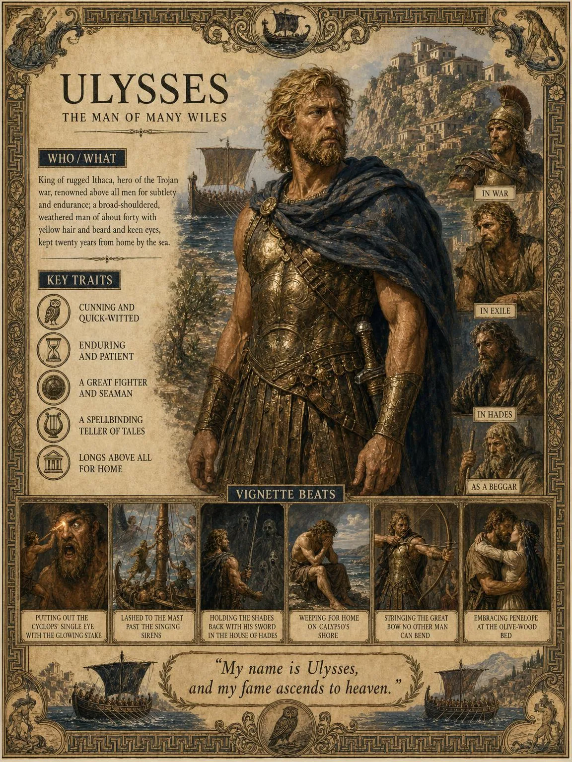 Ulysses — the man of many wiles.