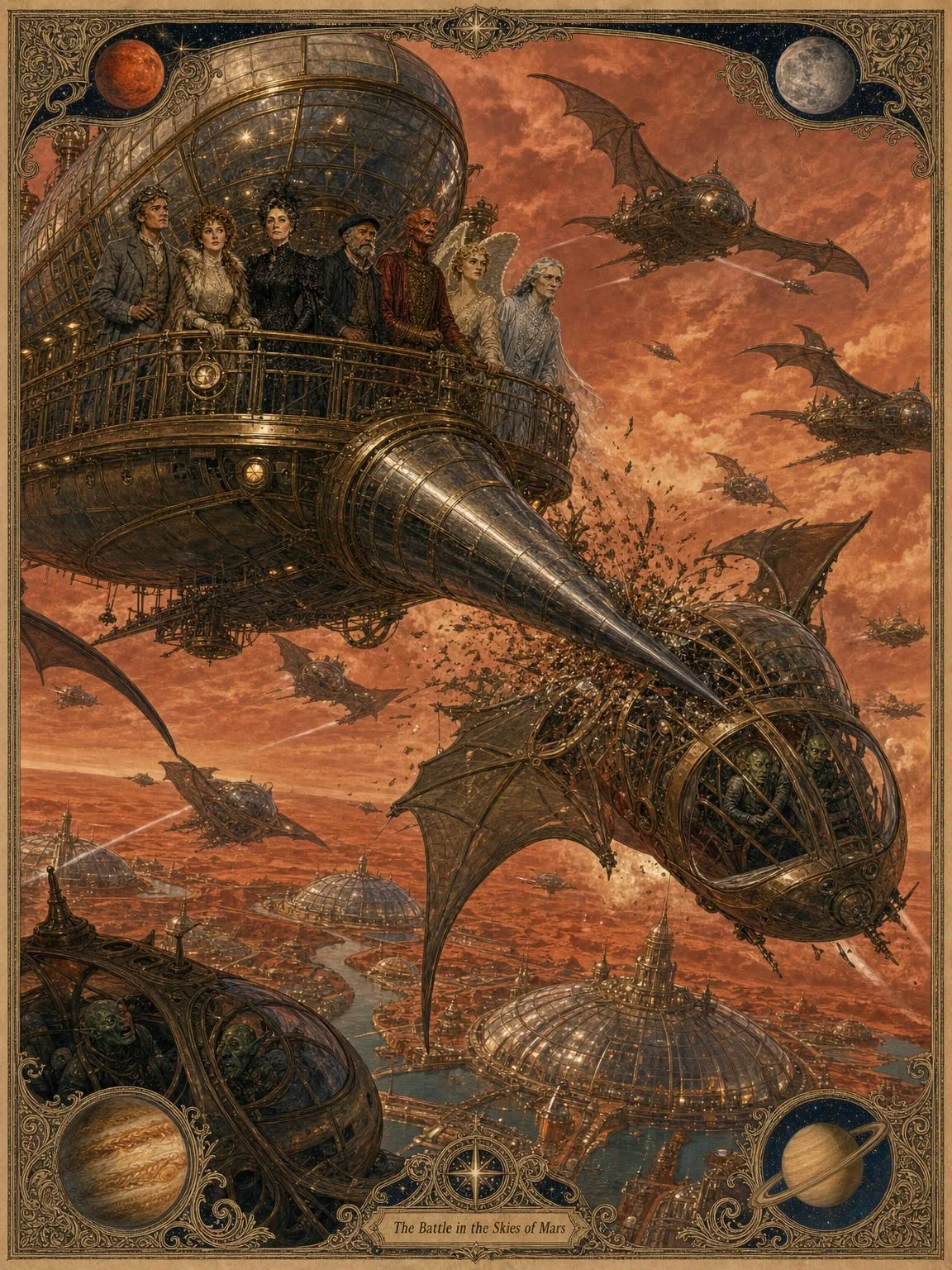 The Ram Strikes — the war-fleets of Mars.